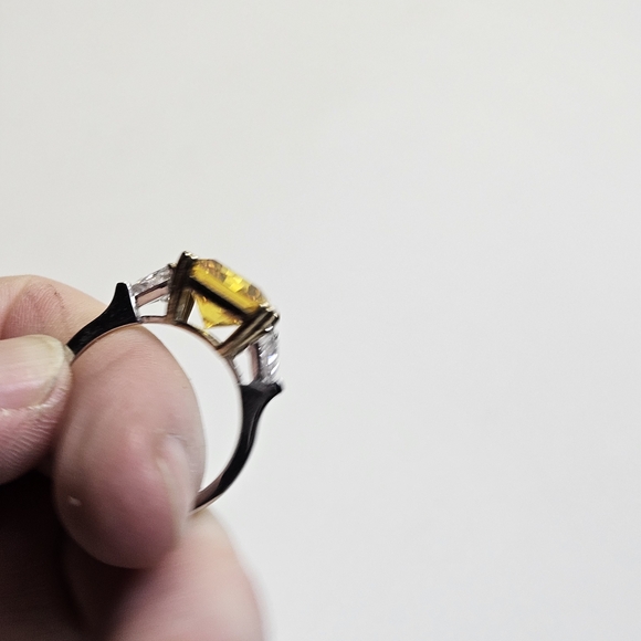 Radiant Sterling 925 Silver With Diamonique Ring, Set In A Halo Design - Picture 5 of 9